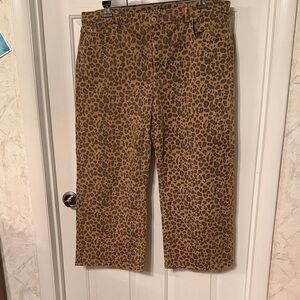 American Eagle Outfitters Stretch Leopard High-Waisted Stovepipe Ankle Pants